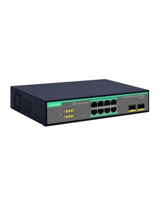 8 Ports Remote Cloud Managed PoE Switch mit 2 SFP Uplink, Full Gigabit Ports,...