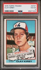 1976 TOPPS TRADED #579T CLAY KIRBY PSA 4