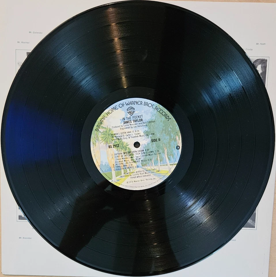 James Taylor, In the Pocket, Vinyl LP, Warner Brothers BS-2912, 1976. Foto 4 de 4