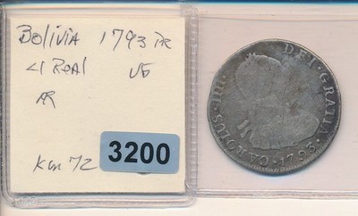 BOLIVIA - 1793 - COLONIAL 4 REAL - SILVER - #3200