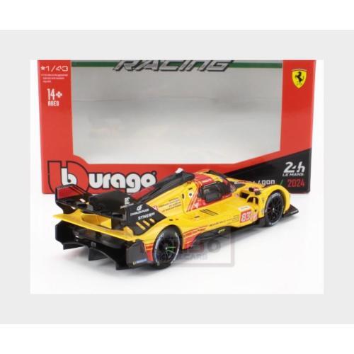 Modelo 1:43 BURAGO Ferrari 499P #83 Le Mans 2024 Kubica Shwartzman Ye BU36322-83 - Imagen 3 de 3