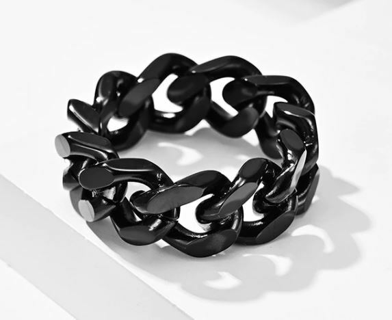 Memphis Milano Anello Da Uomo In Acciaio Inox Stile Miami Cubano - Taglie Da 7 A 15, Marca MENDEL, Per Look Biker Anello Per Bikers