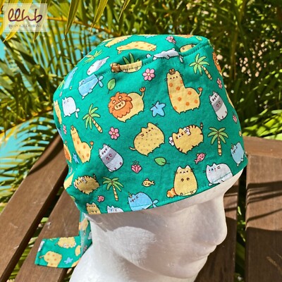 New Surgical Theatre Scrub Hat Cap Unique Design Pusheen