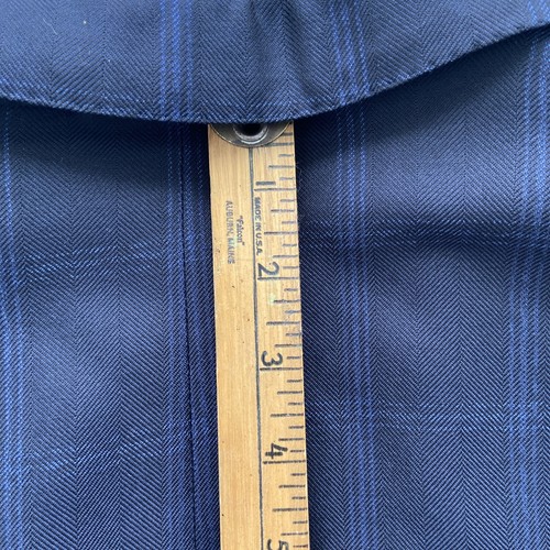 Ermen. Zegna Blazer Trofeo Silk, Wool 44R Blue Windowpane Italy Saks 5th FLAWS - Picture 13 of 24