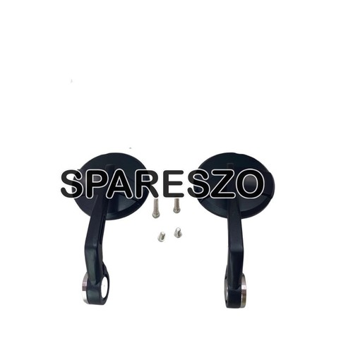 "BAR END MIRROR, BLACK" FIT FOR ROYAL ENFIELD SHOTGUN 650 & BEAR 650 - Picture 18 of 18