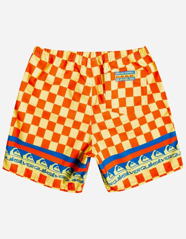 Pantalones Cortos Quiksilver Stranger Things The Echo Beach Volley Rojo/Amarillo Talla Mediana Foto 4 de 4