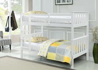 PREMIUM WOODEN BUNK - WEMBDON - PINE BUNK IN 3 COLOURS WITH MATTRESS OPTION