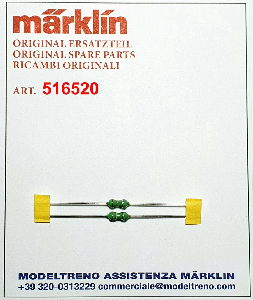 MARKLIN 516520 SOPPRESSORE RUMORE (2 Pz) - ENTSTÖRDRDROSSEL ( 2 St.) 3,9µH, 1,1A