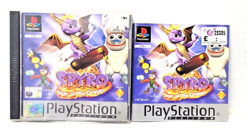 Spyro Year of the Dragon (Platinum) PS1 PlayStation 1 PAL UK + Manual - Image 2 of 3