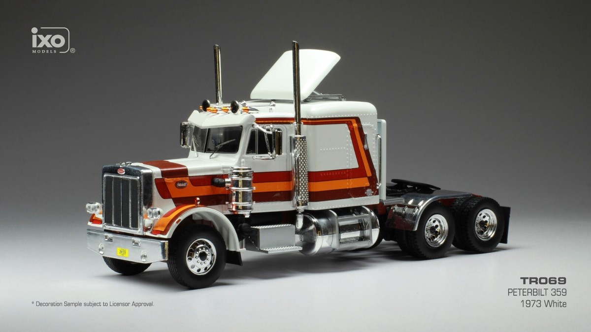 Modellino IXO 1:43 PETERBILT 359 - 1973, Colore Nero/Rosso, Nuovo