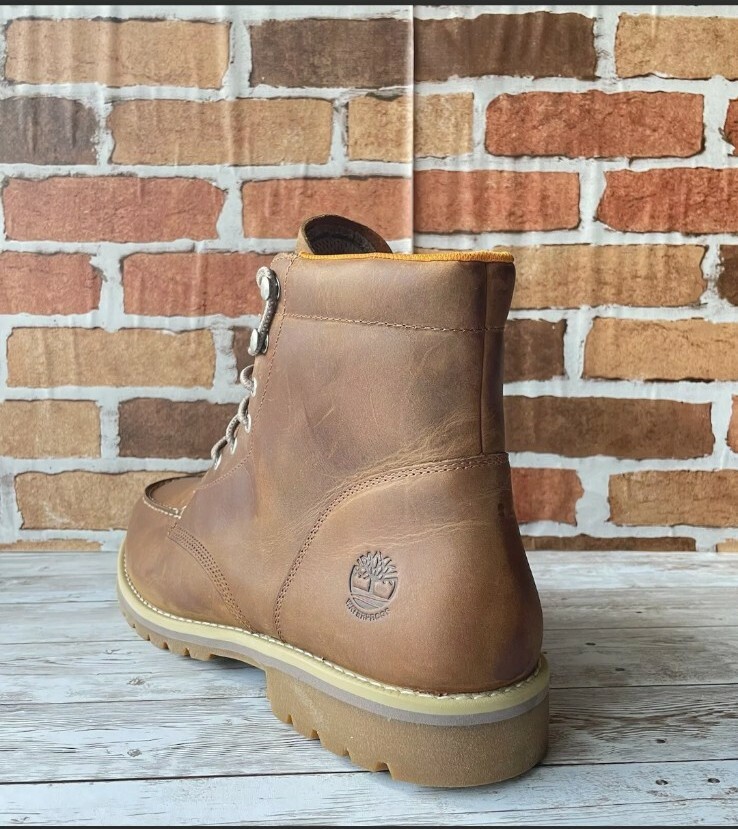 MEN'S TIMBERLAND REDWOOD FALLS WP MOC TOE BOOT RUST FULL