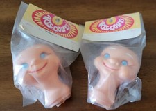 VTG Arts n Crafts Doll Heads of Spokane Portland. Plastic. Lot x2 New in Pack.