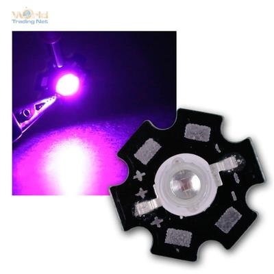 5er Pack Hochleistungs LED Chips auf Platine 3W UV Schwarzlicht HIGHPOWER