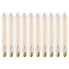 Image of 10-Pack of BELL 01499 60W ES E27 Vintage Tubular 315x40mm Amber, Dimmable