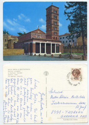 57164 - Badia Greca di Grottaferrata - Basilica - Postcard, expired 12.1.1976