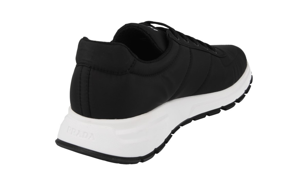 PRADA Nylon Prax01 Sneakers - 2EG366 - Black White - NEW - US 10.5 