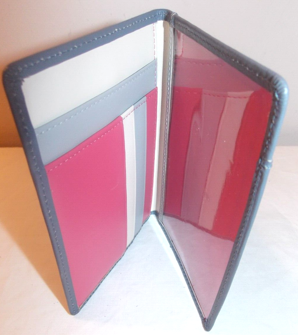 RADLEY HERITAGE PASSPORT HOLDER/GENUINE LEATHER/GREY/DOG & PUPPY/TRAVEL