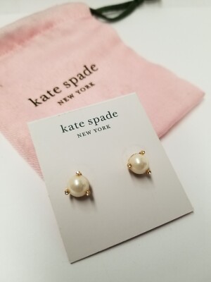 Kate Spade NY Rise and Shine Cream Pearl Stud Earrings