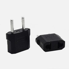  1-pack US USA to EU Euro Europe Power Jack Wall Plug Converter Travel Adapter