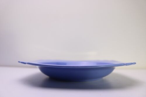 Homer Laughlin Riveria 2 pz piatto da pranzo e zuppiera blu malva MCM - Foto 6 di 7