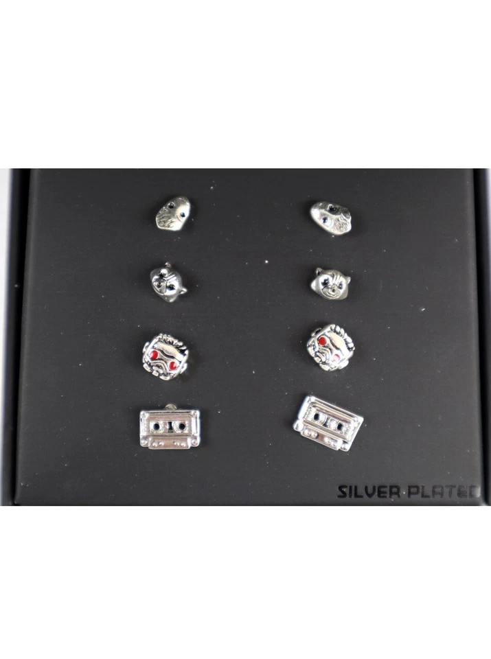 Juego de pendientes enchapados en plata Guardianes de la Galaxia Marvel Comics Groot nuevo en caja Foto 3 de 4