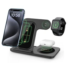 3in1 Wireless Charger Dock Charging Station For Apple Watch iPhone 15 14 13 12