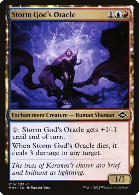 Storm God's Oracle MTG Modern Horizons 2 Common Foil NM x1 - Magic Card