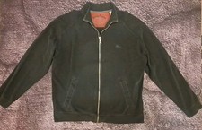Tommy Bahama Mens Sweater Large Full Zip Black 100 Pima