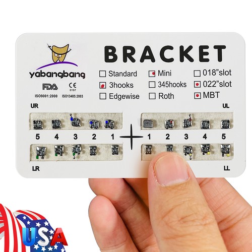 10-100 packs Dental Orthodontics Brackets Braces Mini MBT 022"Slot 3-Hooks #4 - Picture 8 of 17