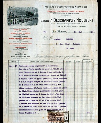 LE MANS (72) GERÄTEHERSTELLER von MEUNERIE ''DESCHAMPS & HOULBERT'' 1930