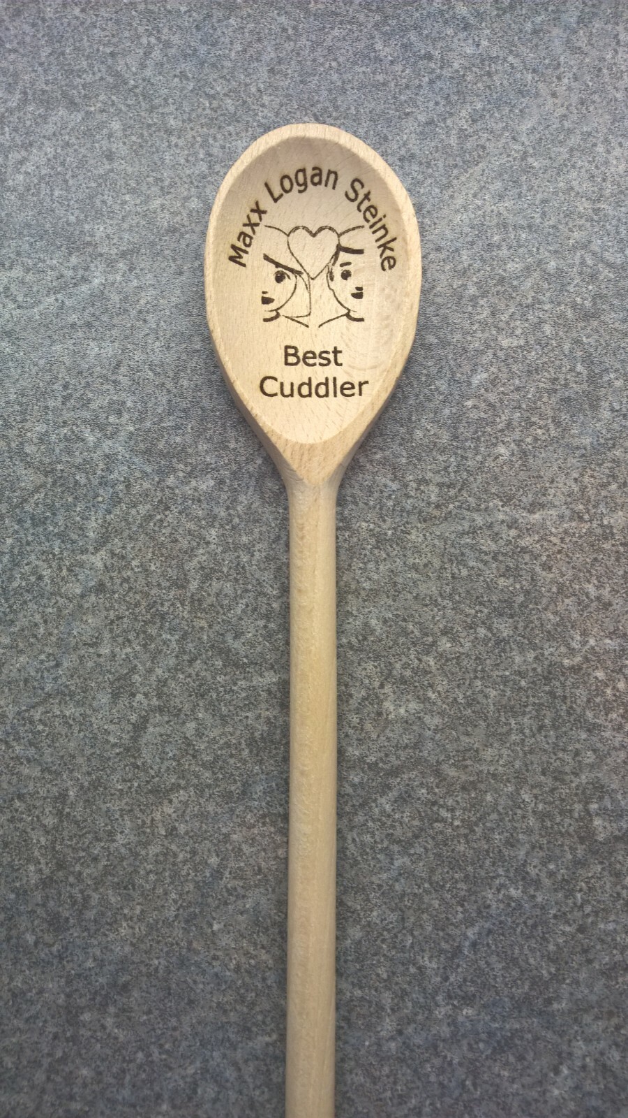 Fully designed, Personalised Engraved Wooden Spoon, bake off trophy