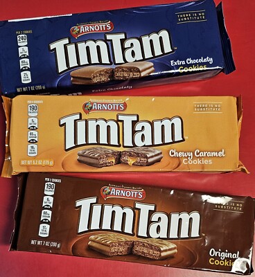 Tim Tam Chocolate Biscuits, 3-Pack Favorites - Original, Extra Choc., Caramel