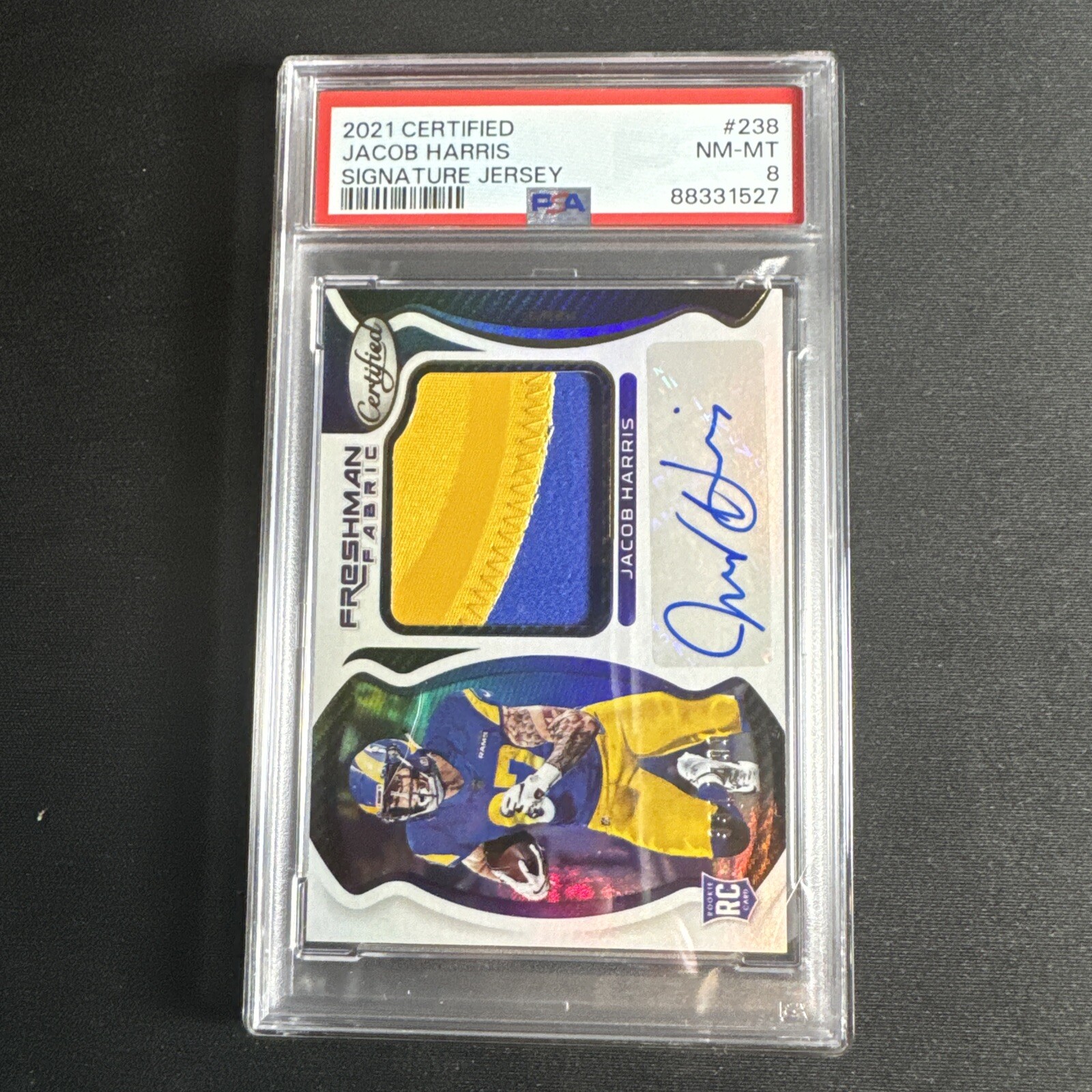 2021 Panini Certified Freshman Fabric Jacob Harris Mirror Auto Patch RC 238/499