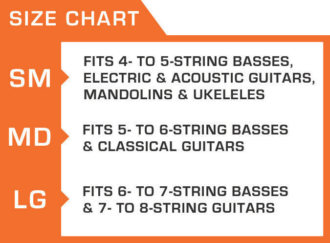 Fretwrap Size Chart