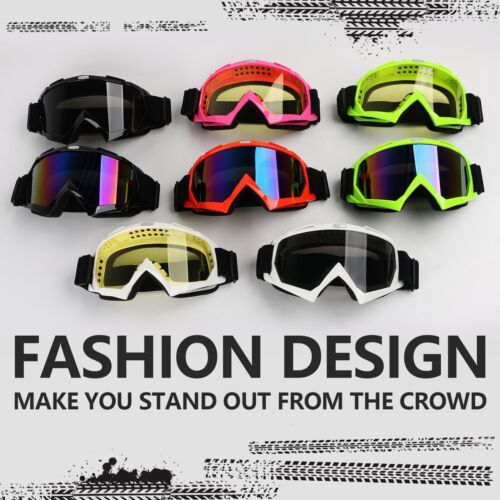 Motorcycle Goggles ATV Dirt Bike Anti Scratch Motocross UV400 Protect Bendabl... - Picture 8 of 8