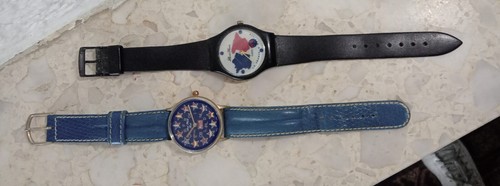 2 Montres Bracelet Publicitaires Vintage - Pour Homme - État D'occasion