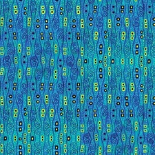 Feline Drive Fabric CLEO Abstract Bejeweled Stripes Turquoise - Sold by the Yard