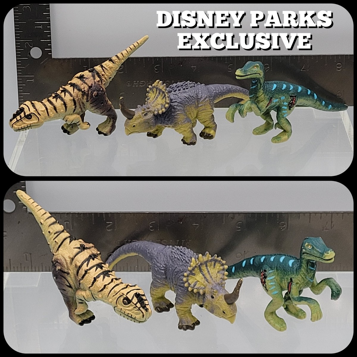 2023 Disney Parks Animal Kingdom Dinosaur Attraction 3x Figure Toy 