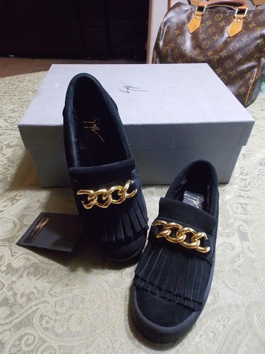 GIUSEPPE ZANOTTI SNEAKER RW5015 DONNA BLACK VELOUR GOLD  display picture 3