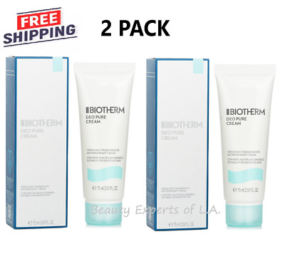 2 PACK Biotherm Deo Pure Antiperspirant Cream 75ml / 2.53oz