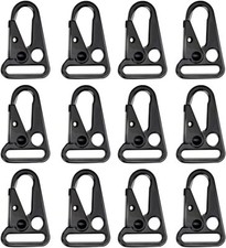 12 Pieces 1 Inch Enlarged Mouth Clip 1.98 1.28 0.15", 1" Black 12-pack 