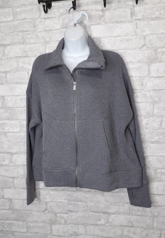 Sudadera Sweaty Betty Restful Boucle Cremallera Carbón Marl UK XL / US 14 Foto 2 de 4