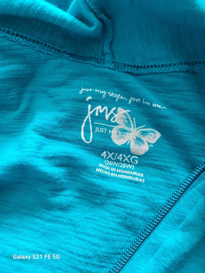 Just My Size Cremallera Completa Manga Larga con Capucha Peso Ligero Negro Mujer Talla | 2X Foto 3 de 4