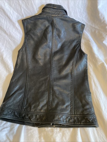 Halogen womens Leather vest New size XS - Picture 6 of 12