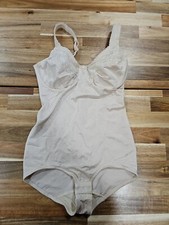 VTG Slimming Shaper Bodysuit Satin Girdle Underwired Teddy Brief Panty 36C