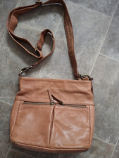 FAT FACE - TAN LEATHER LISBON CROSS BODY SHOULDER BAG.