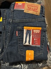 Levi's Boys 511 Slim Flex Stretch Jeans Del Rey Blue Stretch Size 7 NWT