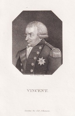 John J. Vincent Admiral Earl Portrait Kupferstich 1820