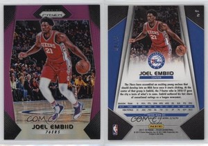 2017-18 Panini Prizm Purple Prizm /75 Joel Embiid #2