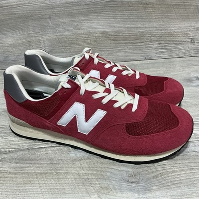 New Balance 574 Premium Retro Red U574HR2 Casual Sneakers Suede Men s Size 18 D